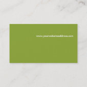 ベースラインパネルのオリーブ色の名刺 名刺 (裏面)