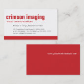 ベースラインパネルの深紅色の名刺 名刺 (正面/裏面)