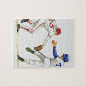 ベースランナーと野手 ジグソーパズル (横)