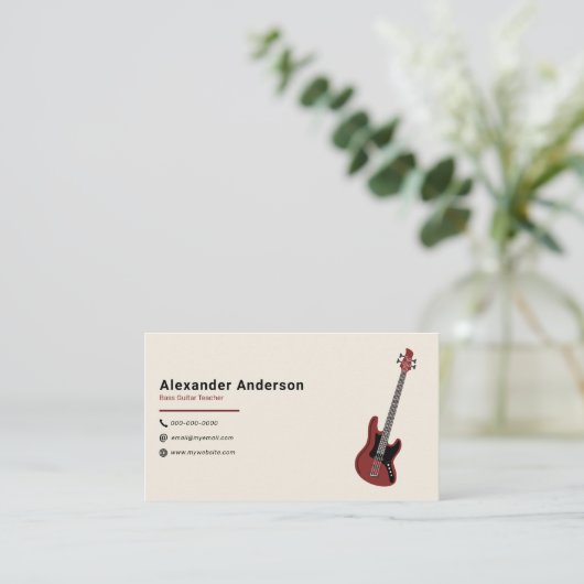 ベース先生 名刺 (スタンド正面)