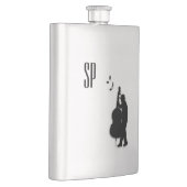 ベース奏者のモノグラム フラスク (右)