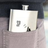 ベース奏者のモノグラム フラスク (インサイチュ)