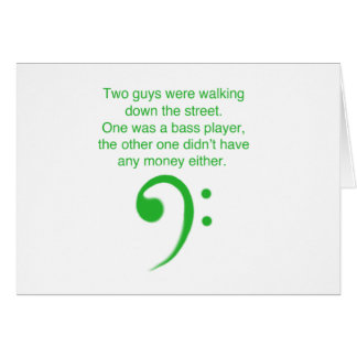 ベース奏者の冗談