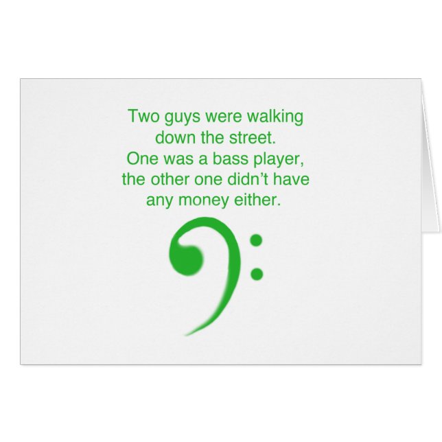 ベース奏者の冗談 (正面横)