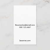 ベース奏者の名刺 名刺 (裏面)