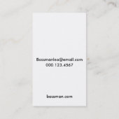 ベース奏者の名刺 名刺 (裏面)