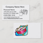 ベース奏者バンド輪郭のBluegrass 名刺 (正面/裏面)