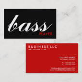 ベース奏者。 (カスタマイズ可能な色) 名刺 (正面/裏面)