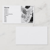 ベース奏者、低音および手の否定的なイメージ 名刺 (正面/裏面)