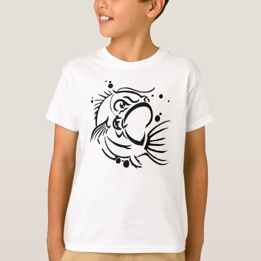 ベース無地のブラック Tシャツ (正面)