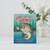 ベース魚釣りの幸せ ポストカード (スタンド正面)