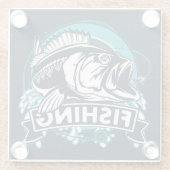 ベース魚釣りコースター | Fish Coaster Set ガラスコースター (裏面)