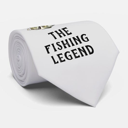 ベース魚釣りザレジェンドネームスポおもしろいーツ ネクタイ (ロール)