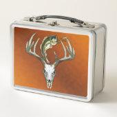 ベース魚釣りシカ狩り メタルランチボックス (正面)