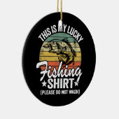 ベース魚釣りジョーク笑い漁師これは私の セラミックオーナメント (右)