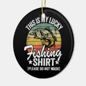 ベース魚釣りジョーク笑い漁師これは私の セラミックオーナメント (左)