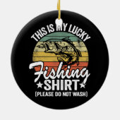 ベース魚釣りジョーク笑い漁師これは私の セラミックオーナメント (裏面)