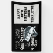 ベース魚釣りハッピーバースデーバナーの追加ページ 横断幕 (縦)