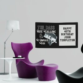 ベース魚釣りハッピーバースデーバナーの追加ページ 横断幕