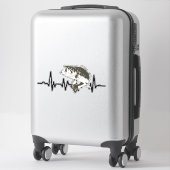 ベース魚釣りパルスハートビートスポーツホビーカー シール (スーツケース)