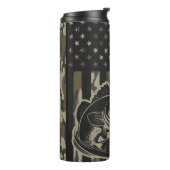 ベース魚釣りフィッシャーマン迷彩柄フラッグボートムランド迷彩柄 タンブラー (回転左)