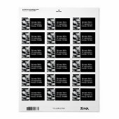 ベース魚釣りブラック迷彩柄 ラベル (フルシート)