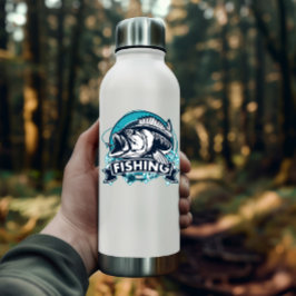 ベース魚釣りブルーステッカー |ダイカットのシール シール