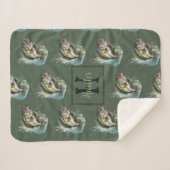 ベース魚釣りベビー名ブランケット シェルパブランケット (正面(横))