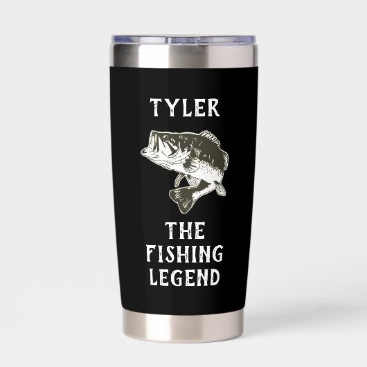 ベース魚釣り凡例名おもしろい 保温保冷タンブラー (背面)