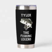 ベース魚釣り凡例名おもしろい 保温保冷タンブラー (正面)