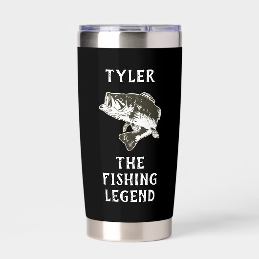 ベース魚釣り凡例名おもしろい 保温保冷タンブラー (正面)