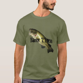 ベース魚釣り大口メンズシャツ Tシャツ