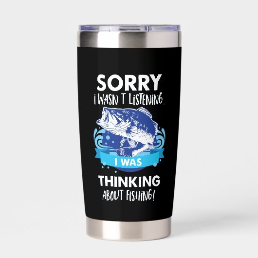 ベース魚釣り引用文ホビースポーツフィッシャーマンアングラー 保温保冷タンブラー (正面)