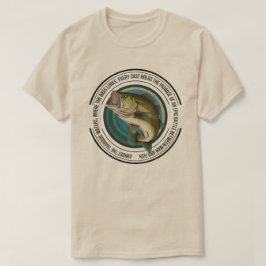 ベース魚釣り引用文 Tシャツ