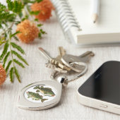 ベース魚釣り漁師と漁女 キーホルダー (側面)