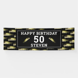 ベース魚釣り50ハッピーバースデー パーソナライズされた 横断幕