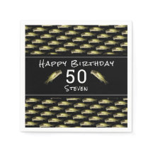 ベース魚釣り50th誕生日ブラックメンパーソナライズされた