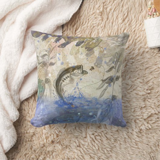 ベース魚釣り クッション (ブランケット)