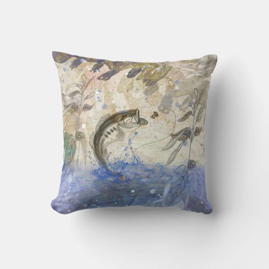 ベース魚釣り クッション (正面)