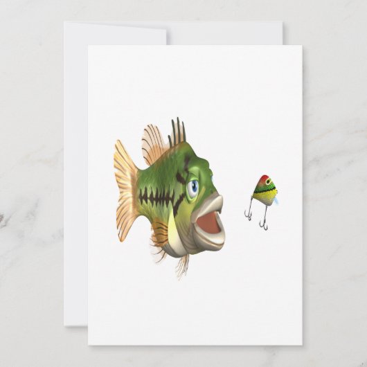 ベース魚釣り 招待状 (正面)