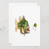 ベース魚釣り 招待状 (正面/裏面)