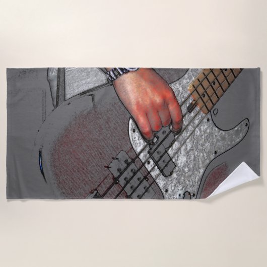 ベース4 btcna ビーチタオル (正面)