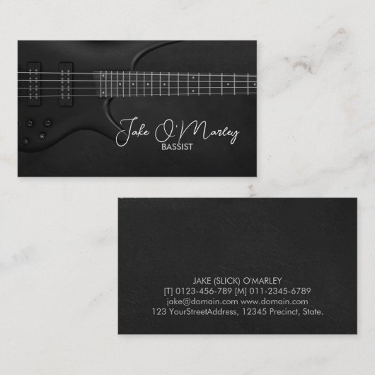 ベース・ギタリスト・ギター・ベース 名刺 (正面/裏面)