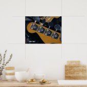 ベース・ギター・チューニングペッグ ポスター (キッチン)