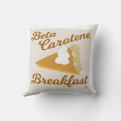 ベータカロテンサンクスギビング朝食ユーモアのスローガン クッション (裏面)