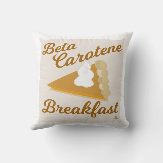 ベータカロテンサンクスギビング朝食ユーモアのスローガン クッション (裏面)
