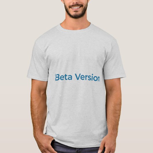 ベータ版 - テックギークのタイポグラフィーデザイン Tシャツ (正面)