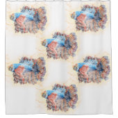 ベータ魚 シャワーカーテン (正面)