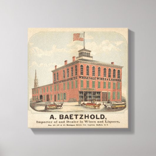 ベーツホールド威厳がある、ワイン&リキュールのヴィンテージ広告 キャンバスプリント (正面)