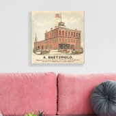 ベーツホールド威厳がある、ワイン&リキュールのヴィンテージ広告 キャンバスプリント (インサイチュ (リビング))